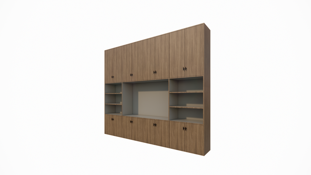 Fernsehschrank hermanus - 300x40x250H cm - Ausführung Eiche - Preis auf Anfrage