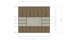 Fernsehschrank hermanus - 300x40x250H cm - Ausführung Eiche - Preis auf Anfrage
