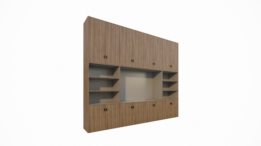 Fernsehschrank hermanus - 300x40x250H cm - Ausführung Eiche - Preis auf Anfrage