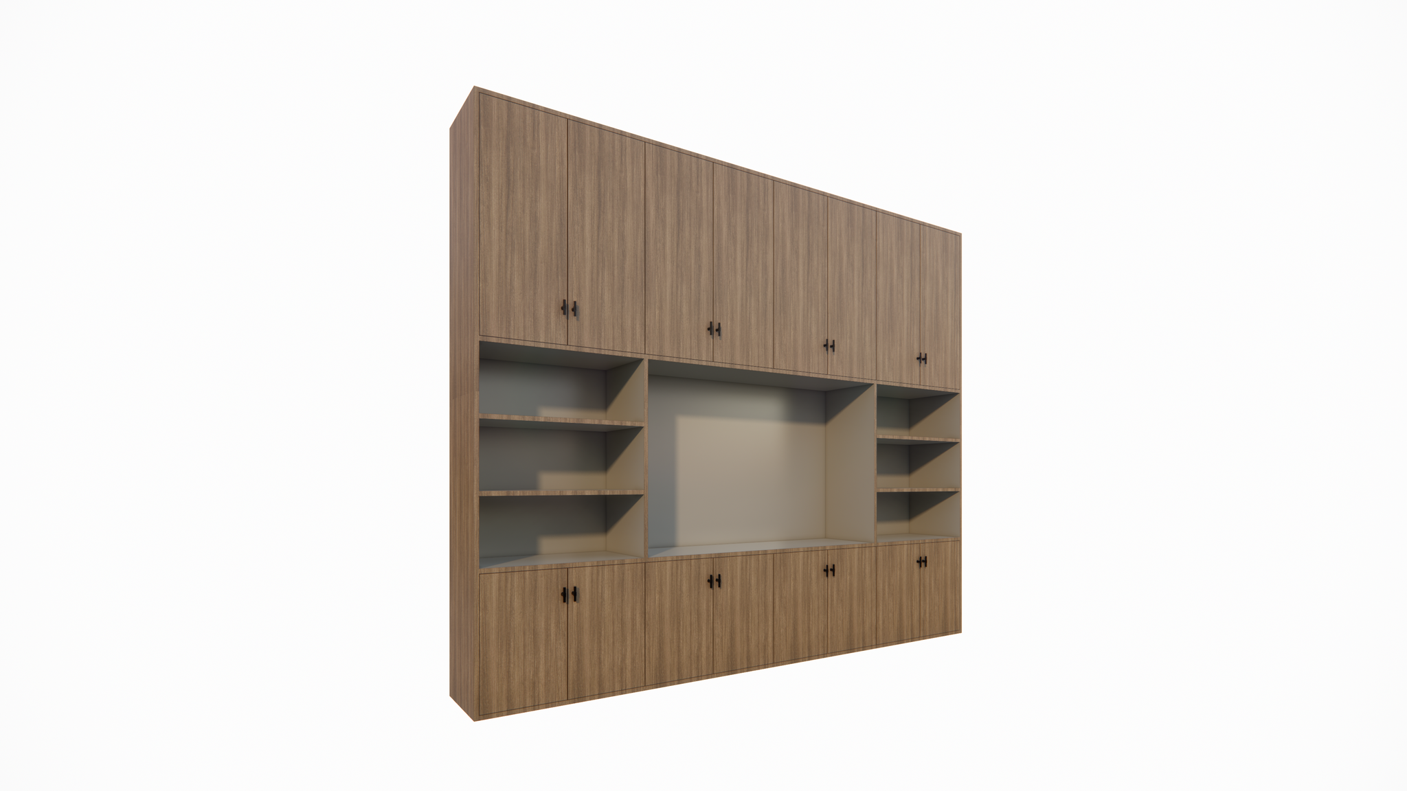 Fernsehschrank hermanus - 300x40x250H cm - Ausführung Eiche - Preis auf Anfrage