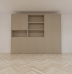 Huete Fachschrank - 300x40x240H cm - push-to-open Türen - 4 offene Fächer