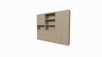 Huete Fachschrank - 300x40x240H cm - push-to-open Türen - 4 offene Fächer