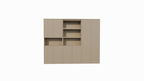Huete Fachschrank - 300x40x240H cm - push-to-open Türen - 4 offene Fächer