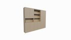 Huete Fachschrank - 300x40x240H cm - push-to-open Türen - 4 offene Fächer