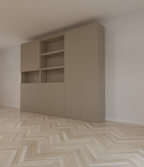 Huete Fachschrank - 300x40x240H cm - push-to-open Türen - 4 offene Fächer
