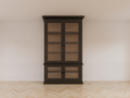 Idaho-Vitrine - 150x50x260H cm - Seiten aus Glas - Rückwand aus Eiche