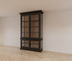 Idaho-Vitrine - 150x50x260H cm - Seiten aus Glas - Rückwand aus Eiche