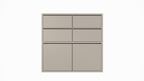 Kommode Izmir - 120x60x115H cm - grifflose Soft-Close-Schubladen - schlichte Ausführung