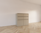 Kommode Izmir - 120x60x115H cm - grifflose Soft-Close-Schubladen - schlichte Ausführung