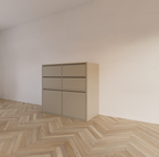 Kommode Izmir - 120x60x115H cm - grifflose Soft-Close-Schubladen - schlichte Ausführung