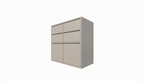 Kommode Izmir - 120x60x115H cm - grifflose Soft-Close-Schubladen - schlichte Ausführung