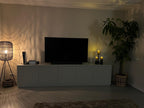 TV-Sideboard Jersey - 300x40x70H cm - schlankes Design - 5 grifflose Push-to-Open-Türen