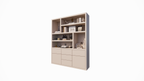 Joetsu Fächerschrank - 180x40x220H cm - 5cm Fachbodenstärke - 5 push-to-open Schubladen - 2 push-to-open Türen - schlankes Design