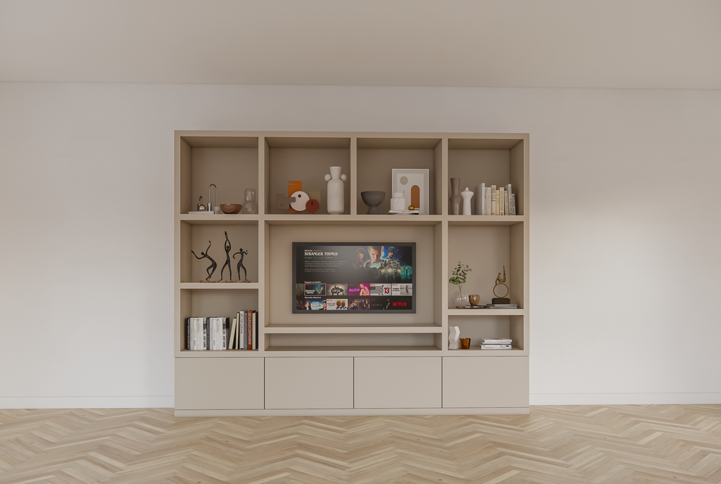Jose Fachschrank - 300x40x240H cm - 4 push-to-open Türen