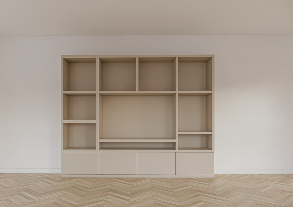 Jose Fachschrank - 300x40x240H cm - 4 push-to-open Türen