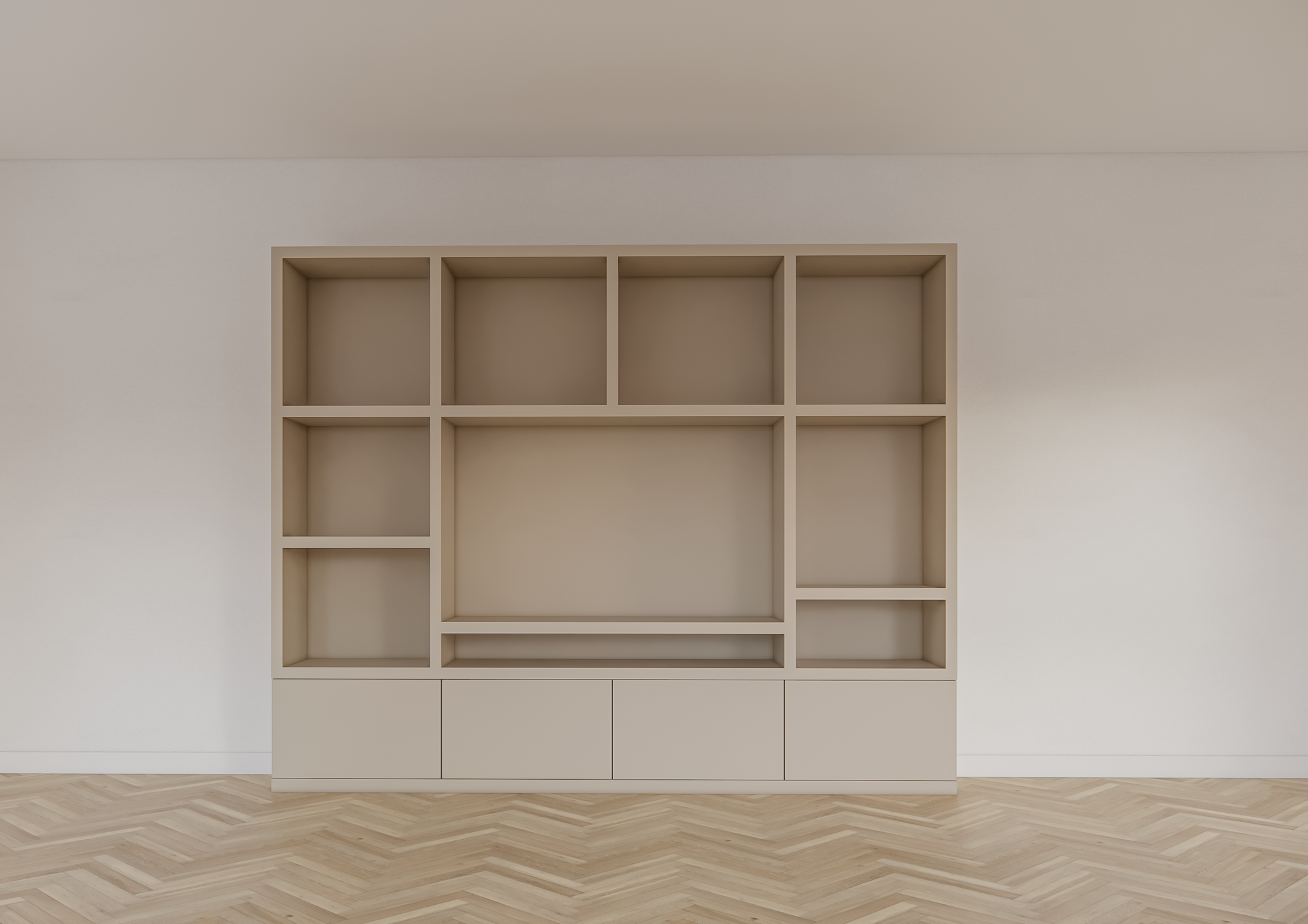 Jose Fachschrank - 300x40x240H cm - 4 push-to-open Türen