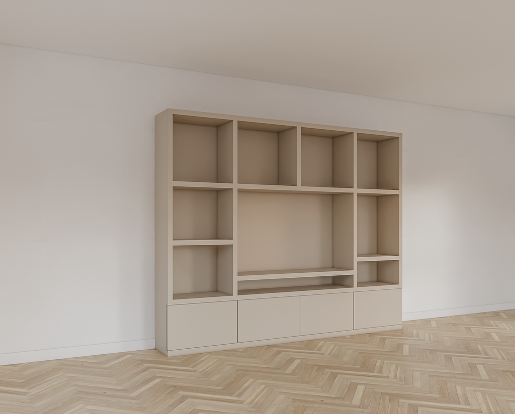 Jose Fachschrank - 300x40x240H cm - 4 push-to-open Türen