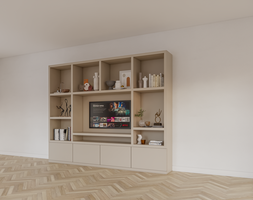 Jose Fachschrank - 300x40x240H cm - 4 push-to-open Türen