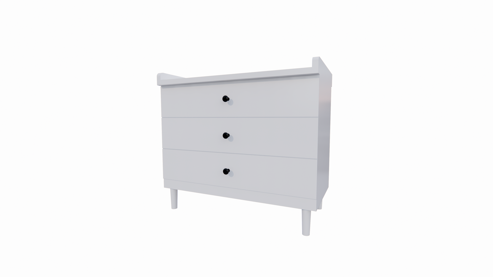 Kommode Jundah - 100x55x90H cm - 3 Soft-Close-Schubladen - auf Beinen