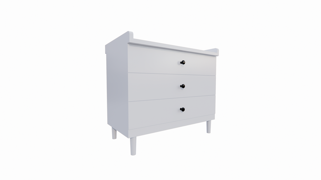 Kommode Jundah - 100x55x90H cm - 3 Soft-Close-Schubladen - auf Beinen