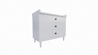 Kommode Jundah - 100x55x90H cm - 3 Soft-Close-Schubladen - auf Beinen