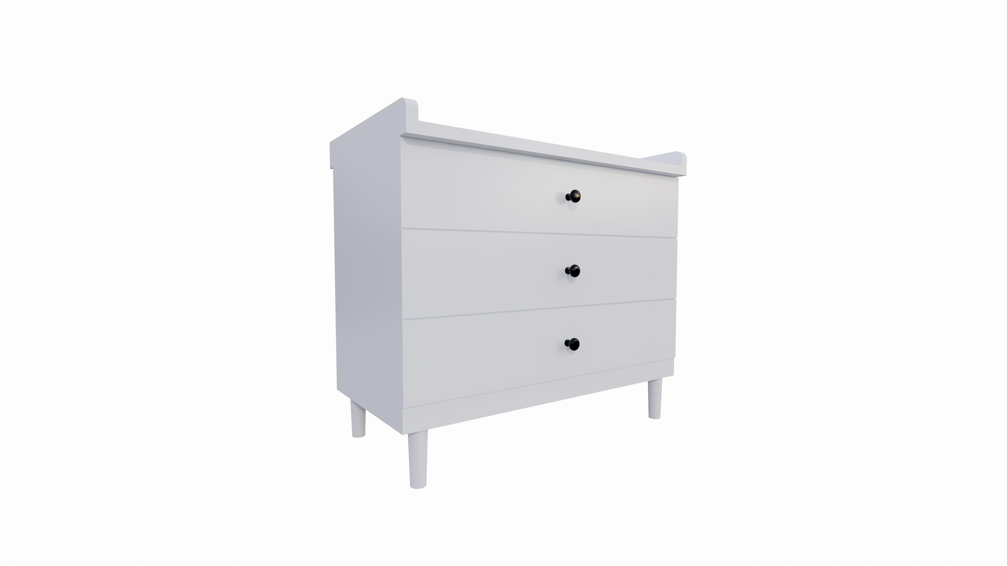 Kommode Jundah - 100x55x90H cm - 3 Soft-Close-Schubladen - auf Beinen