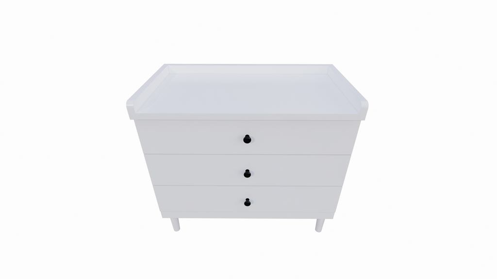 Kommode Jundah - 100x55x90H cm - 3 Soft-Close-Schubladen - auf Beinen
