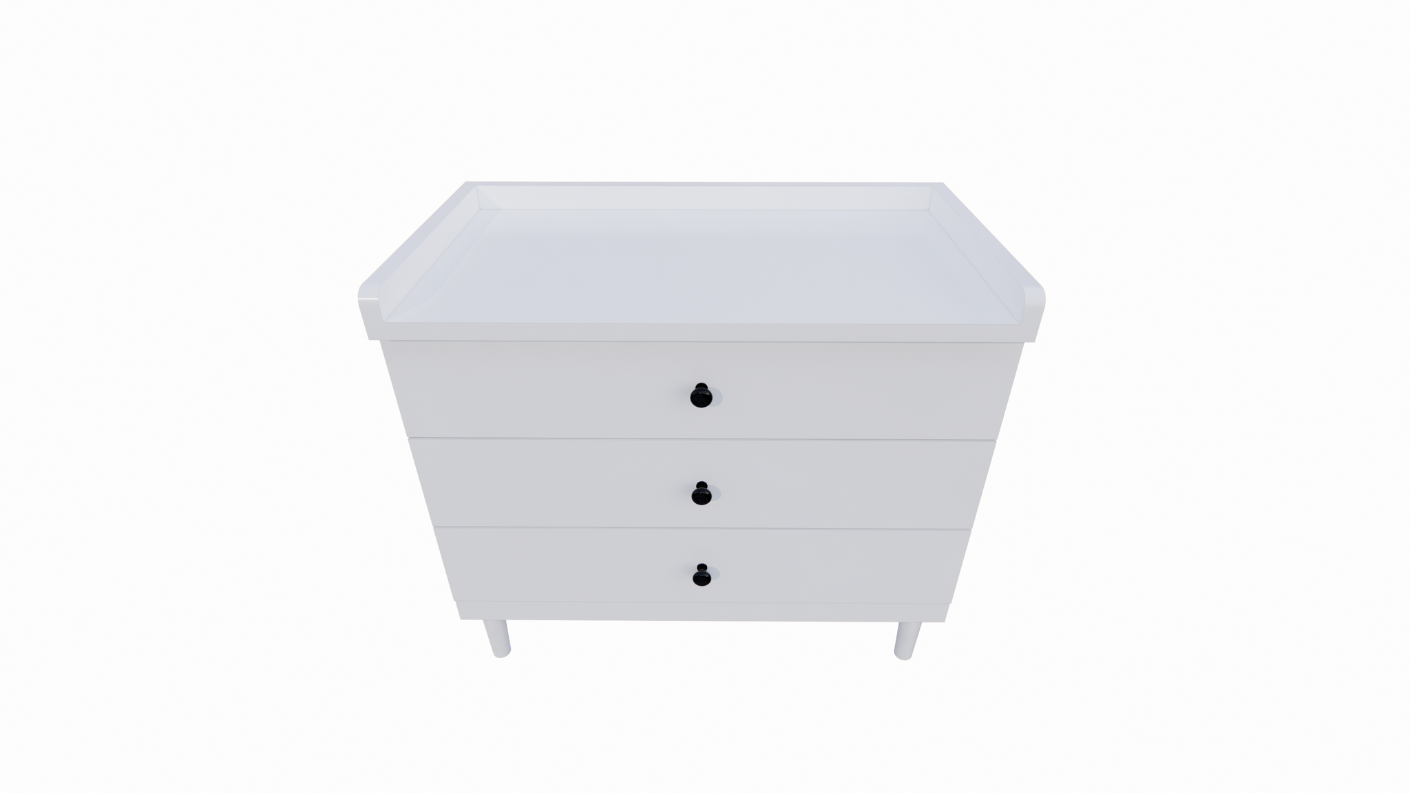 Kommode Jundah - 100x55x90H cm - 3 Soft-Close-Schubladen - auf Beinen
