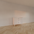 Kommode Jundah - 100x55x90H cm - 3 Soft-Close-Schubladen - auf Beinen