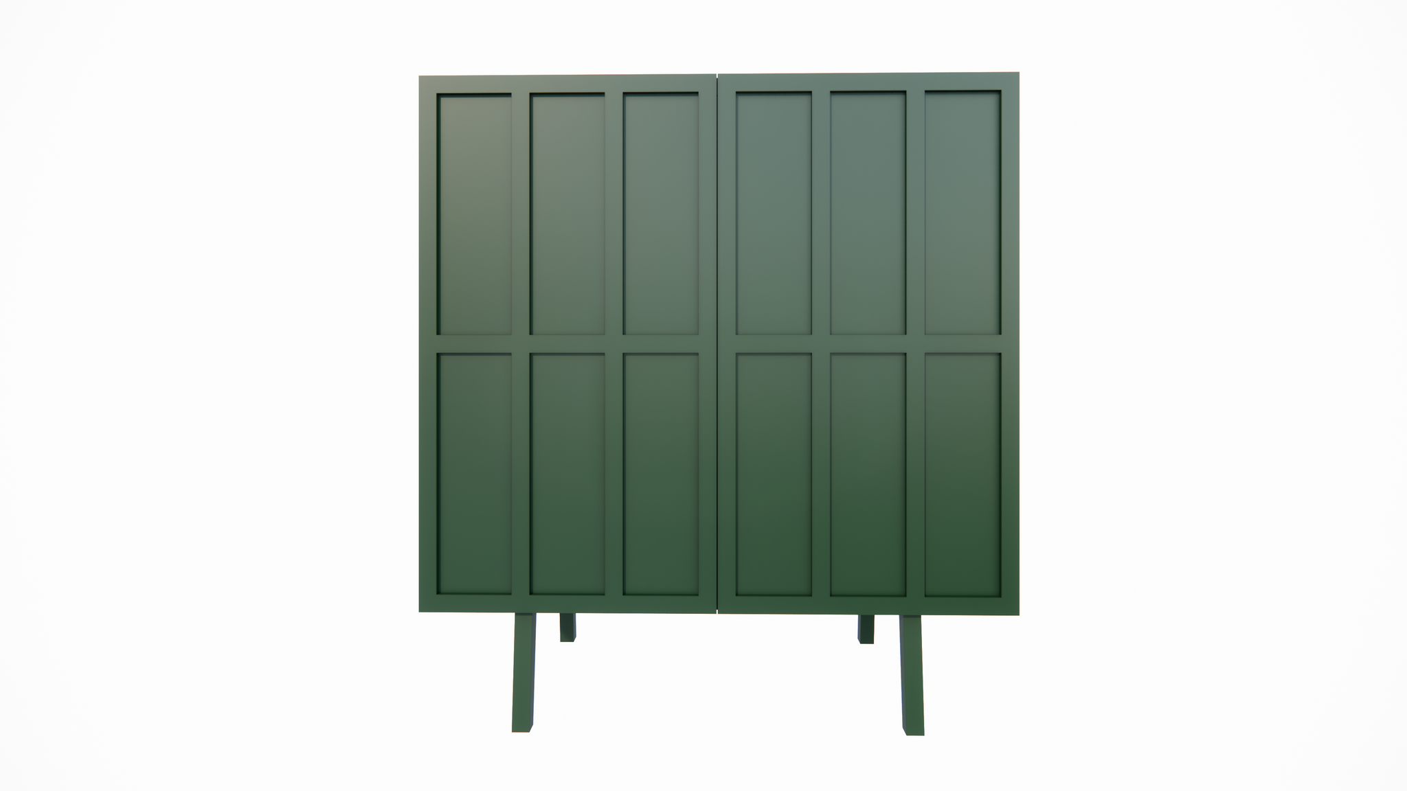 Anrichte/Dienstbotenschrank - 100x40x110H cm - 2 Türen zum Aufschieben - auf Beinen
