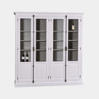 Vitrine Köln - 205x40x210H cm - Doppelspanolettverschluss - Vitrinentüren - geschlossene Türen