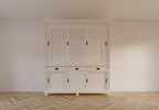 Buffetschrank Kiel - 200x50x230H cm - Schiebetüren - mit Glas - auf Kugelfüßen