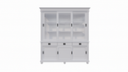 Buffetschrank Kiel - 200x50x230H cm - Schiebetüren - mit Glas - auf Kugelfüßen
