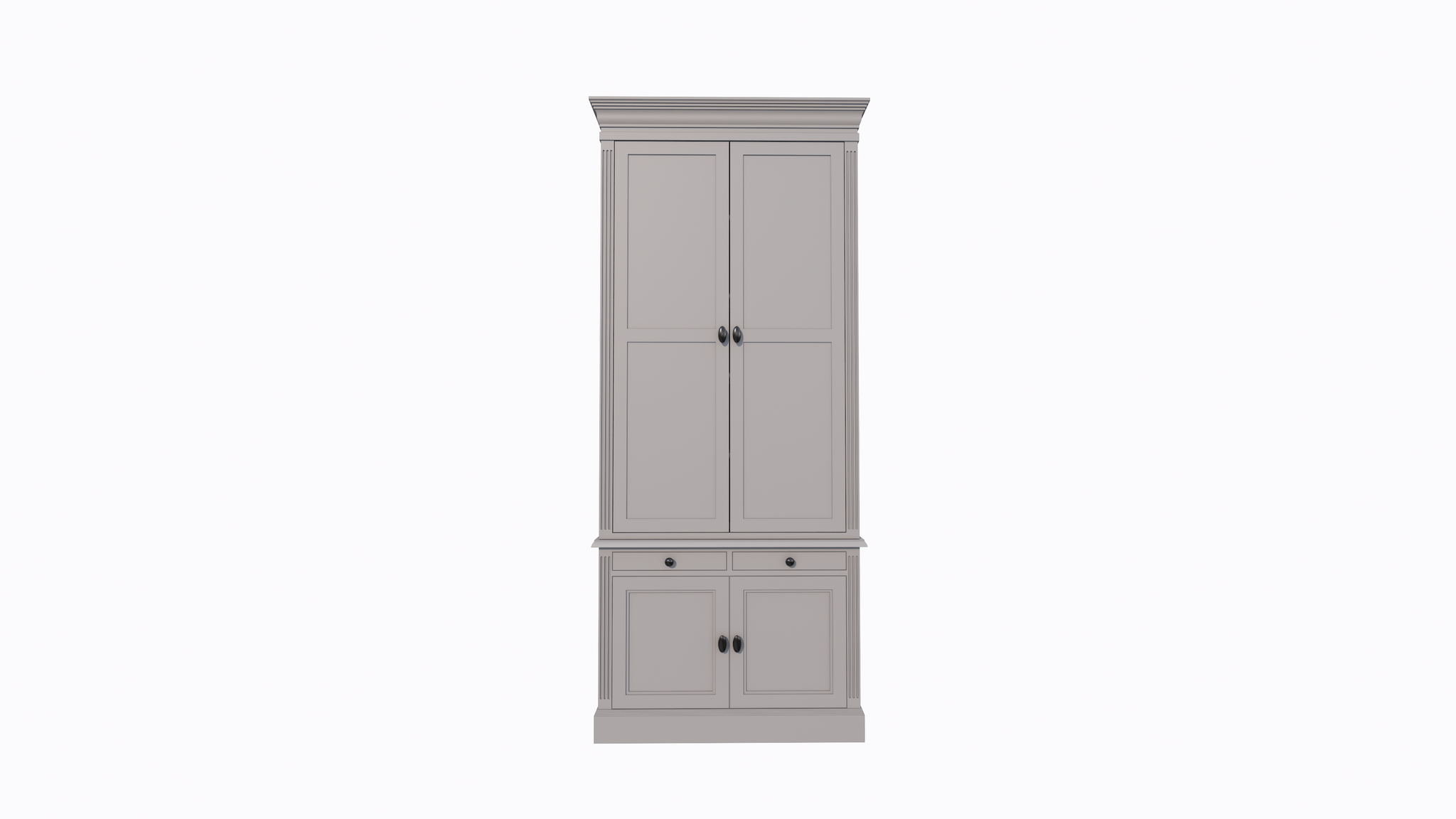 Bücherregal Kings Library 100x40x240H cm - Flügeltüren - Soft-Close-Schubladen