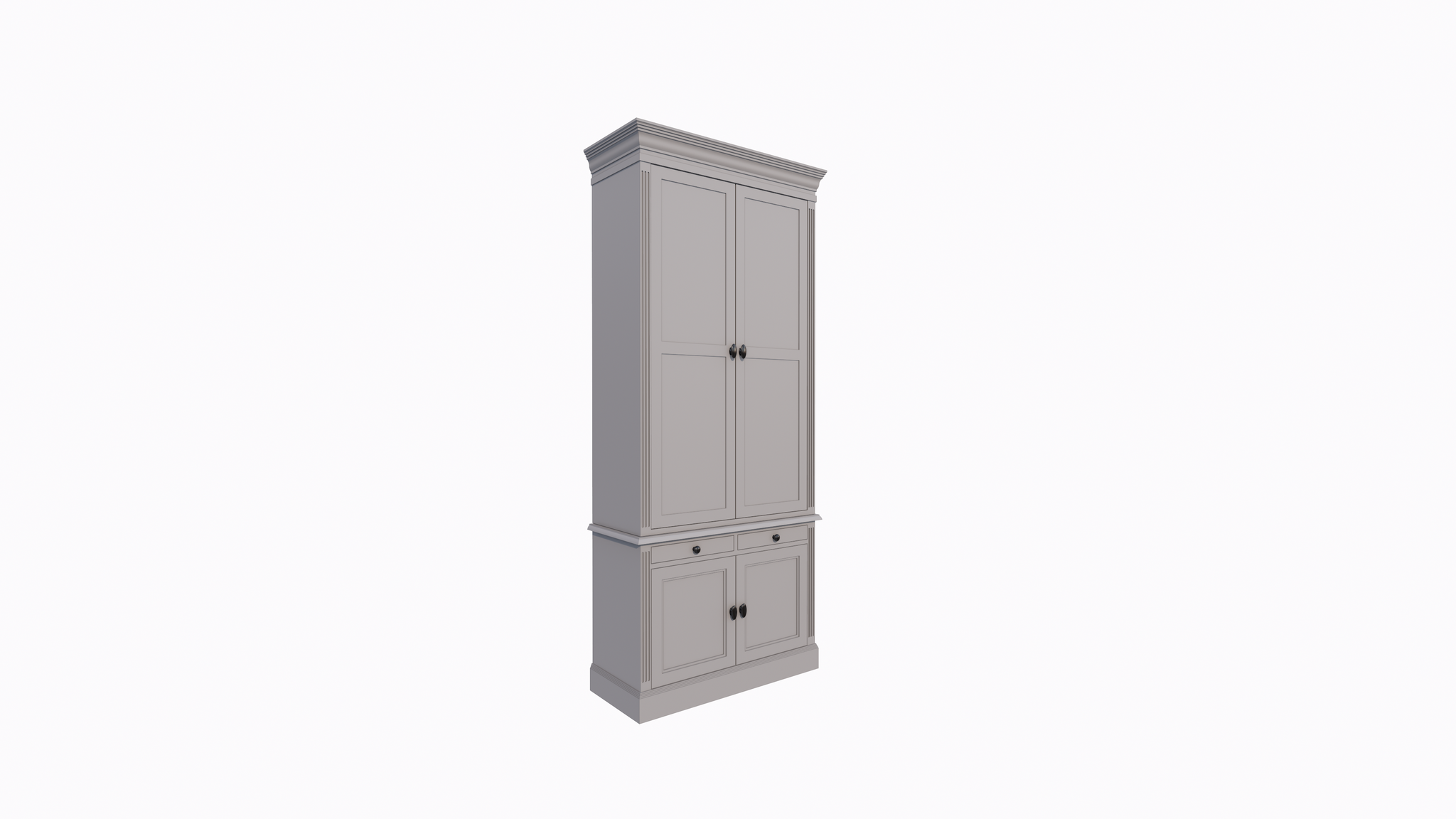 Bücherregal Kings Library 100x40x240H cm - Flügeltüren - Soft-Close-Schubladen