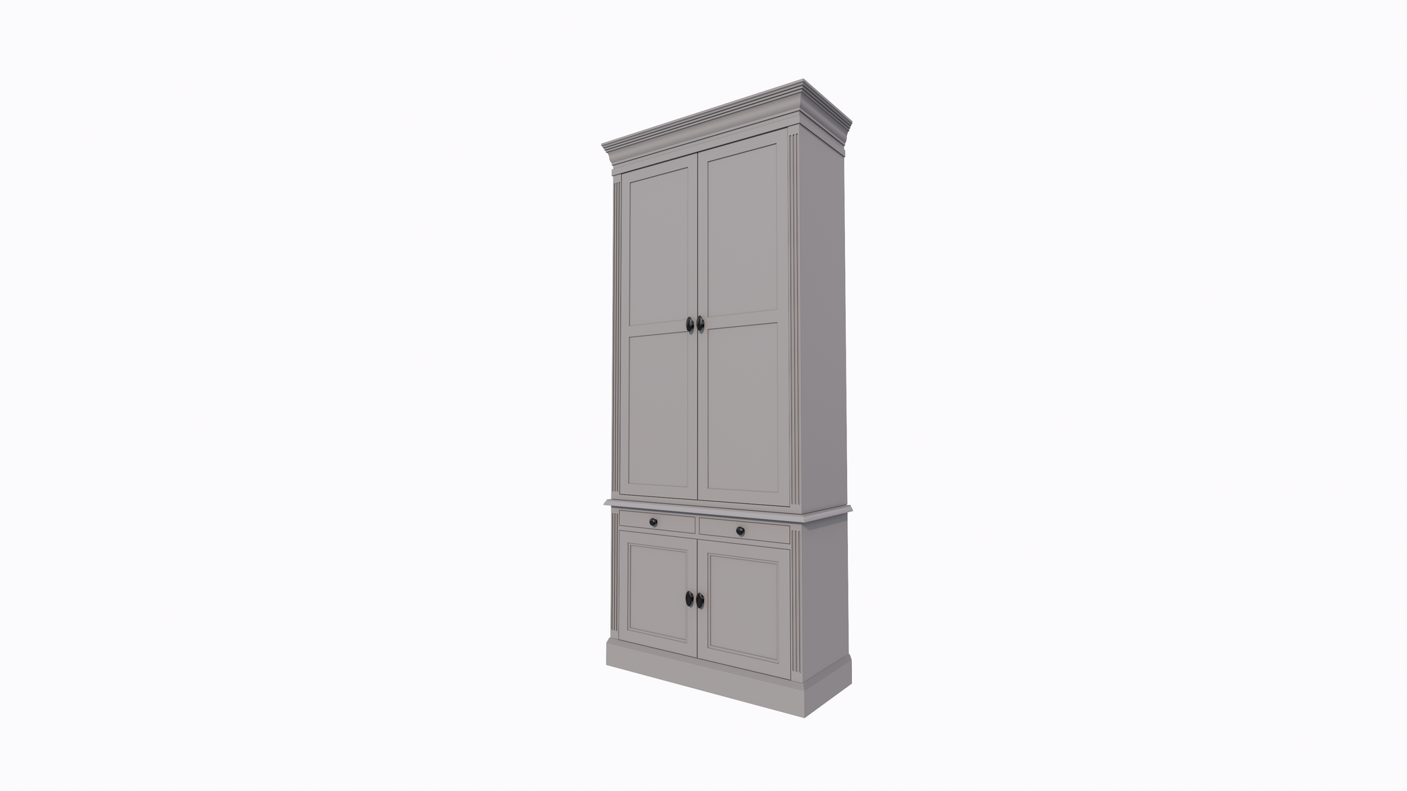 Bücherregal Kings Library 100x40x240H cm - Flügeltüren - Soft-Close-Schubladen