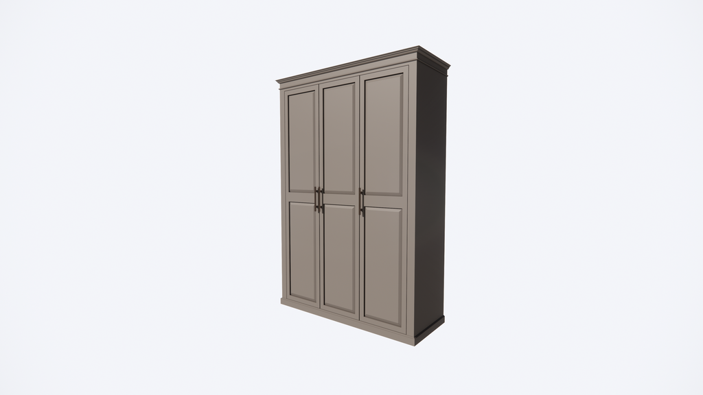 Teramo Kleiderschrank - 160x60x240H cm - 3 Türen - Kleiderstange - 3 Schubladen - Einlegeböden