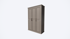 Teramo Kleiderschrank - 160x60x240H cm - 3 Türen - Kleiderstange - 3 Schubladen - Einlegeböden