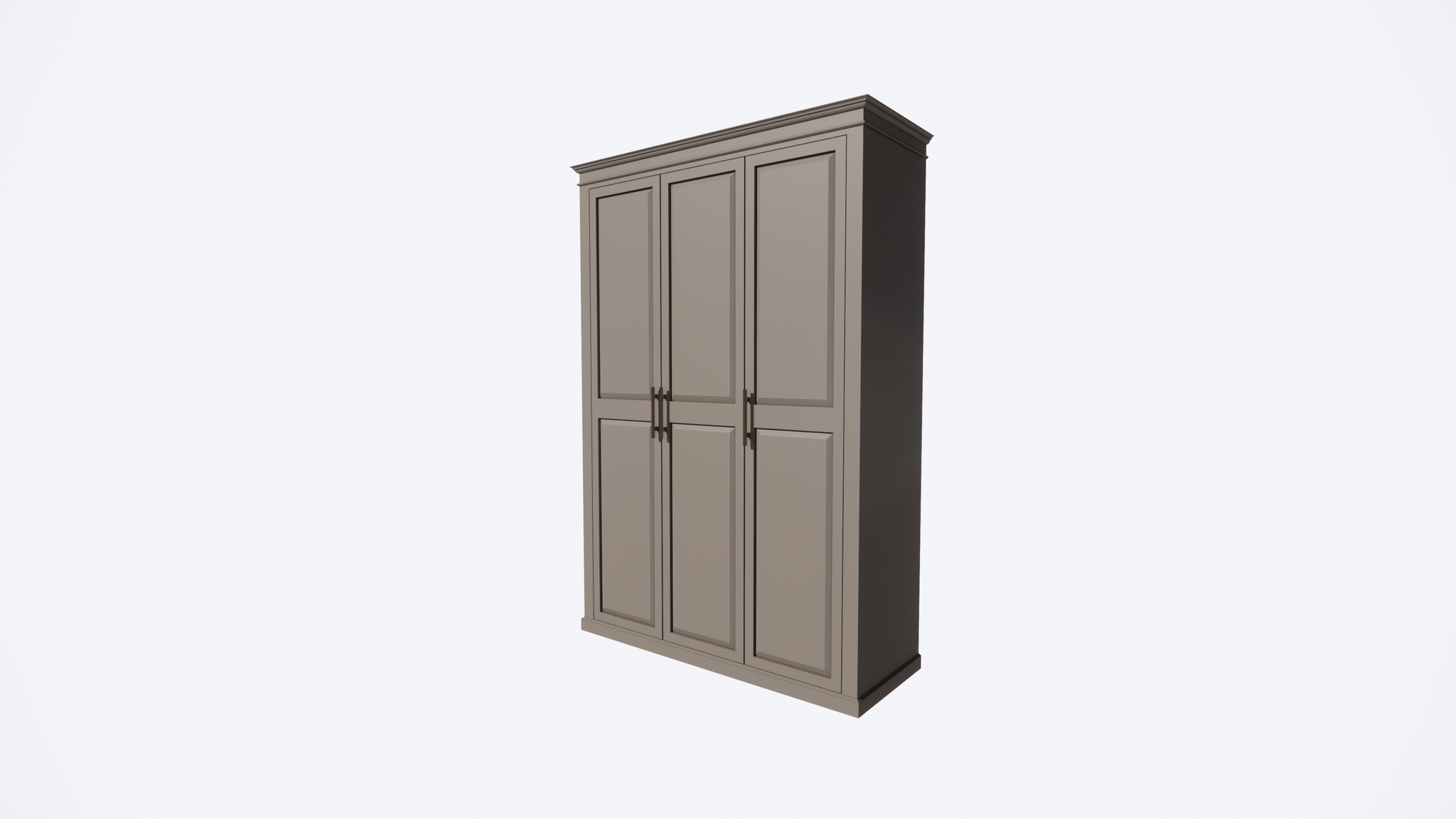 Teramo Kleiderschrank - 160x60x240H cm - 3 Türen - Kleiderstange - 3 Schubladen - Einlegeböden