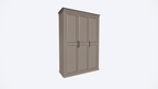 Teramo Kleiderschrank - 160x60x240H cm - 3 Türen - Kleiderstange - 3 Schubladen - Einlegeböden
