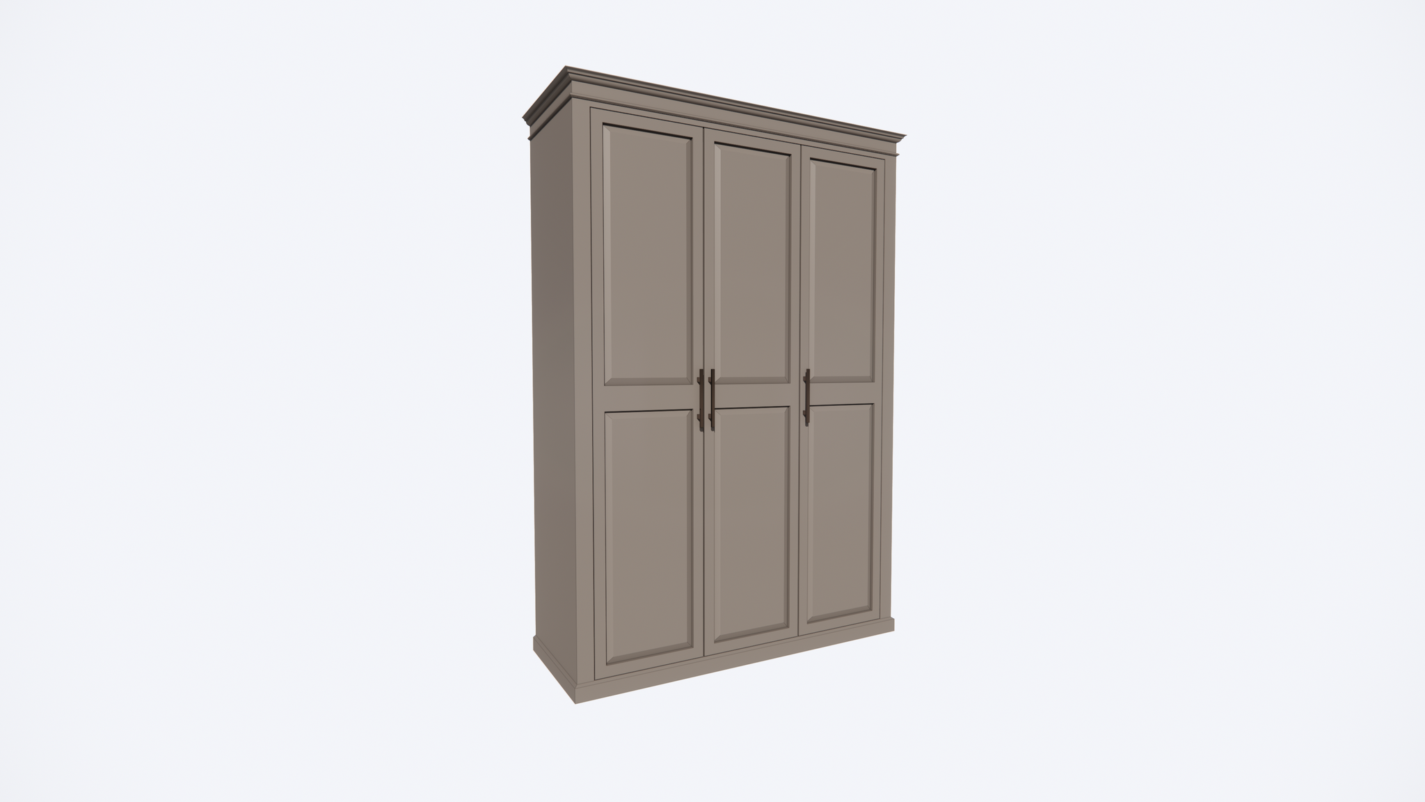 Teramo Kleiderschrank - 160x60x240H cm - 3 Türen - Kleiderstange - 3 Schubladen - Einlegeböden