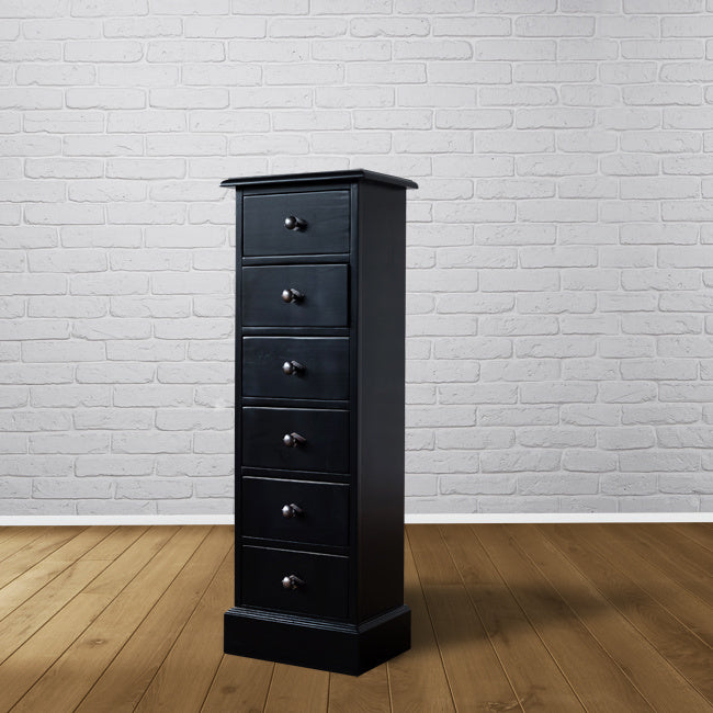 Kommode Palermo - 38x27x111H cm - 6 Schubladen