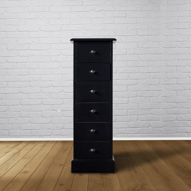 Kommode Palermo - 38x27x111H cm - 6 Schubladen