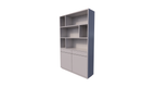 Sideboard San Remo - 150x40x230H cm - offene Einlegeböden - 2 grifflose Schubladen mit Soft-Close - 2 grifflose Push-to-Open-Türen - schlichtes Design