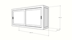 Sideboard La Paz - 200x50x90H cm - 2 Schiebetüren - schlankes Design