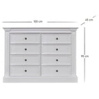 Schubladenblock Reims - 100x45x95H cm - 9 Soft-Close-Schubladen - rustikale Ausführung