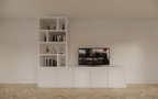 TV-Sideboard Lamego - 300x50x240H cm - 5 zu öffnende Türen - Fächerschrank
