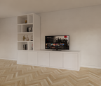 TV-Sideboard Lamego - 300x50x240H cm - 5 zu öffnende Türen - Fächerschrank