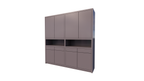 Regal Lanzarote - 240x50x240H cm - 8 Push-to-open-Türen - grifflose Türen - 4 Soft-Close-Schubladen - schlankes Design - offenes Fach in der Mitte