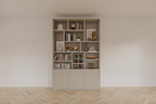 Fächerschrank Lecci - 180x40x271H cm - 3 Push-to-open-Türen - 3cm Fachbodenstärke